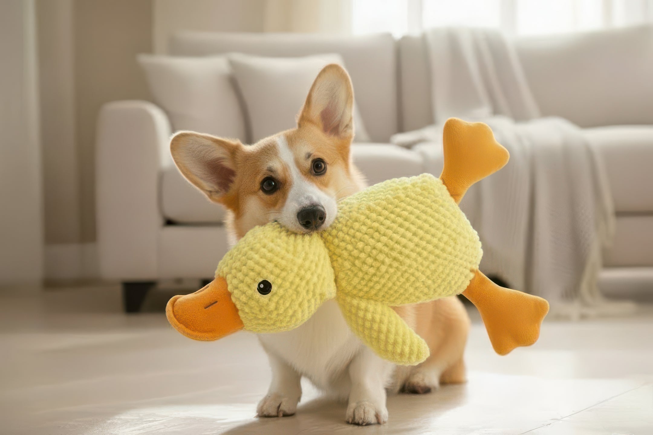 Plush Duck Dog Toy